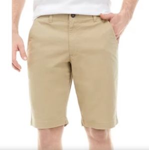 Town Craft Men's Tan Shorts With Elastic Back
